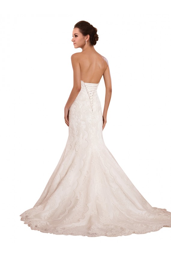 Sleeveless Ivory Mermaid Sweetheart Sexy Wedding Dress Lincoln
