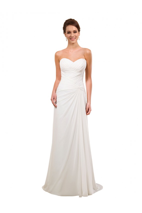 Sleeveless Ivory Sheath Sweetheart Wedding Gowns Lincoln