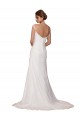 Sleeveless Ivory Sheath V-Neck Wedding Dress Lincoln