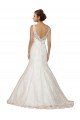Cap Sleeves Ivory Mermaid V-Neck Wedding Dress Lincoln