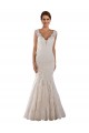 Sleeveless White Mermaid V-Neck Wedding Dress Lincoln
