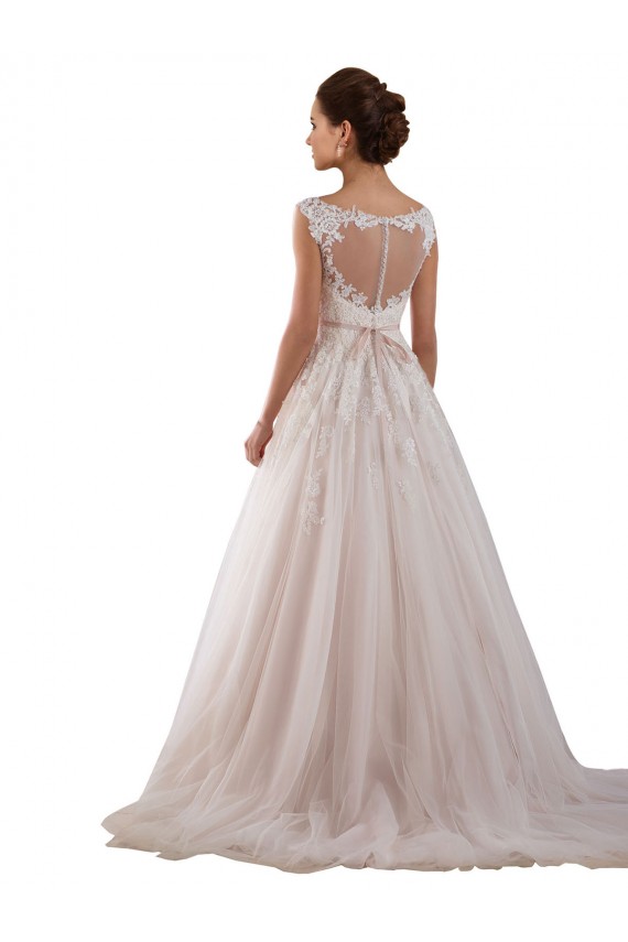 Sleeveless Ivory Keyhole Back Ball Gown Sweetheart Wedding Dress Lincoln