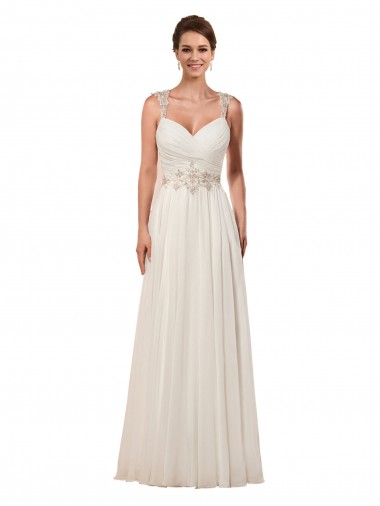 Sleeveless Ivory Keyhole Back Sheath Sweetheart Wedding Dress Lincoln
