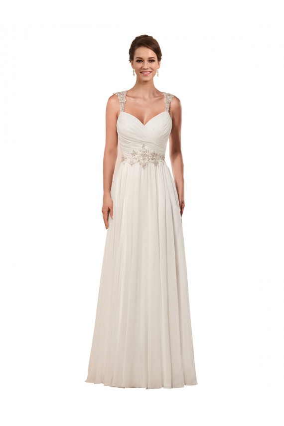 Sleeveless Ivory Keyhole Back Sheath Sweetheart Wedding Dress Lincoln