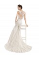 Sleeveless Ivory Mermaid Illusion Neck Wedding Dress Lincoln