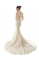 Long Sleeves Ivory & Champagne Mermaid Off the Shoulder Wedding Dress Lincoln