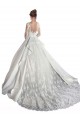 Long Sleeves White A-Line Illusion Neck Wedding Dress Lincoln