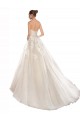 Sleeveless Ivory & Champagne A-Line Strapless Wedding Dress Lincoln