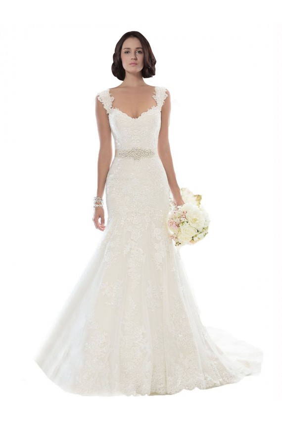 Sleeveless White Mermaid Off the Shoulder Beach Wedding Dress Lincoln