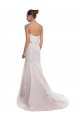 Sleeveless Ivory & Pink Mermaid Strapless Beach Wedding Dress Lincoln