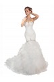 Sleeveless White Mermaid Tulle Sweetheart Wedding Dress Lincoln