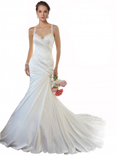 Sleeveless Ivory Mermaid Sweetheart Beach Wedding Gowns Lincoln