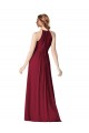 Sleeveless Burgundy A-Line Halter Neck Evening Gowns / Bridesmaid Dresses Lincoln