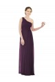 Sleeveless Grape A-Line One Shoulder Evening Dress / Bridesmaid Dress Lincoln