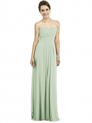 Sleeveless Sage A-Line Sweetheart Bridesmaid Dress Lincoln