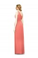 Sleeveless Coral A-Line One Shoulder Bridesmaid Dress Lincoln