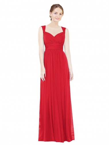 Sleeveless Red A-Line Sweetheart Bridesmaid Dress / Evening Dress Lincoln