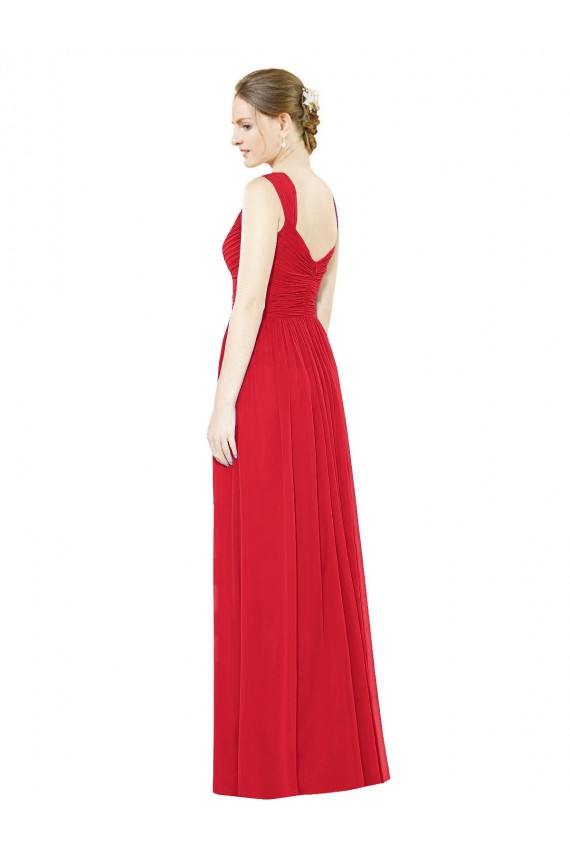 Sleeveless Red A-Line Sweetheart Bridesmaid Dress / Evening Dress Lincoln