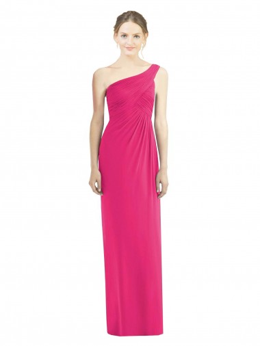 Sleeveless Azalea Sheath One Shoulder Bridesmaid Dress Lincoln
