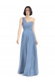 Sleeveless Dusty Blue A-Line One Shoulder Formal Dress / Bridesmaid Dress Lincoln