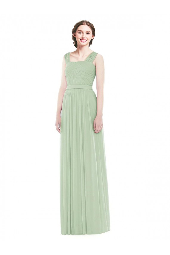 Sleeveless Sage A-Line Spaghetti Straps Bridal Party Dress Lincoln