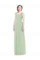 Sleeveless Sage A-Line Spaghetti Straps Bridal Party Dress Lincoln