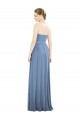 Sleeveless Dusty Blue A-Line Strapless Bridesmaid Dress Lincoln