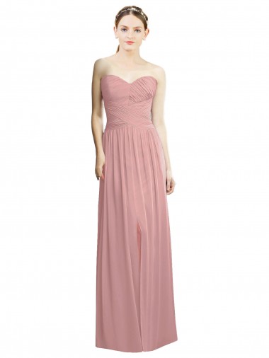 Sleeveless Dusty Pink A-Line Sweetheart Bridesmaid Dress / Evening Dress Lincoln