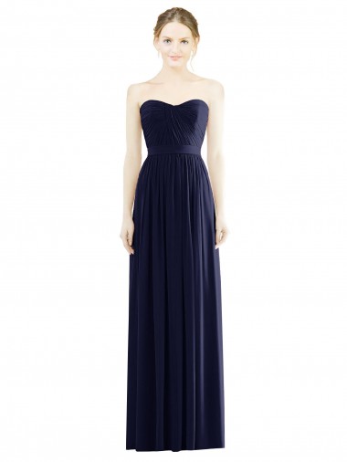 Sleeveless Dark Navy A-Line Sweetheart Formal Evening Gown / Bridesmaid Dress Lincoln