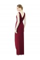 Sleeveless Frost V-Back Sheath V-Neck Bridesmaid Dress / Evening Dress Lincoln
