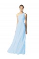 Sleeveless Light Sky Blue A-Line One Shoulder Bridesmaid Dress Lincoln