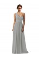 Sleeveless Silver A-Line One Shoulder Bridesmaid Dress Lincoln