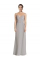 Sleeveless Silver Sheath Spaghetti Straps Bridesmaid Dress Lincoln