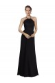 Sleeveless Black Open Back A-Line Halter Neck Bridesmaid Gown Lincoln