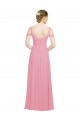 Sleeveless Skin Pink A-Line Off the Shoulder Bridesmaid Dress Lincoln