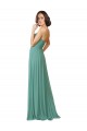 Sleeveless Icelandic Silver A-Line Spaghetti Straps Bridesmaid Dress Lincoln