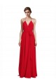 Sleeveless Red A-Line Spaghetti Straps Bridesmaid Dress Lincoln