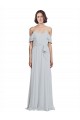 Sleeveless Frost A-Line Off the Shoulder Formal Dress / Bridesmaid Dress Lincoln