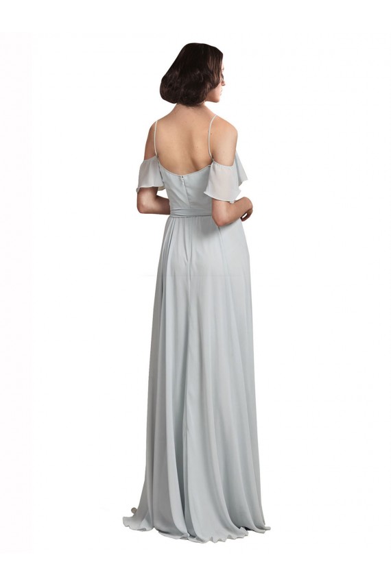 Sleeveless Frost A-Line Off the Shoulder Formal Dress / Bridesmaid Dress Lincoln