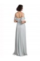 Sleeveless Frost A-Line Off the Shoulder Formal Dress / Bridesmaid Dress Lincoln
