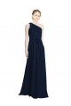 Sleeveless Dark Navy A-Line One Shoulder Bridesmaid Dress / Evening Dress Lincoln