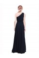 Sleeveless Dark Navy A-Line One Shoulder Bridesmaid Dress / Evening Dress Lincoln