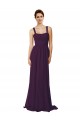 Sleeveless Grape A-Line Spaghetti Straps Bridesmaid Dress Lincoln