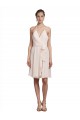 Sleeveless Cream Pink A-Line Halter Neck Bridesmaid Dress Lincoln