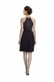 Sleeveless Grape A-Line Soft Chiffon Halter Neck Bridesmaid Dress Lincoln