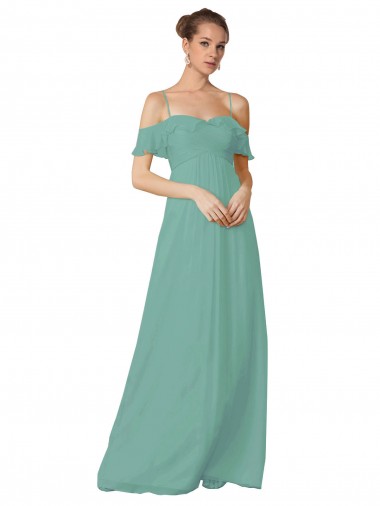 Flutter Sleeves Seaside A-Line Off the Shoulder Bridesmaid Dress Lincoln