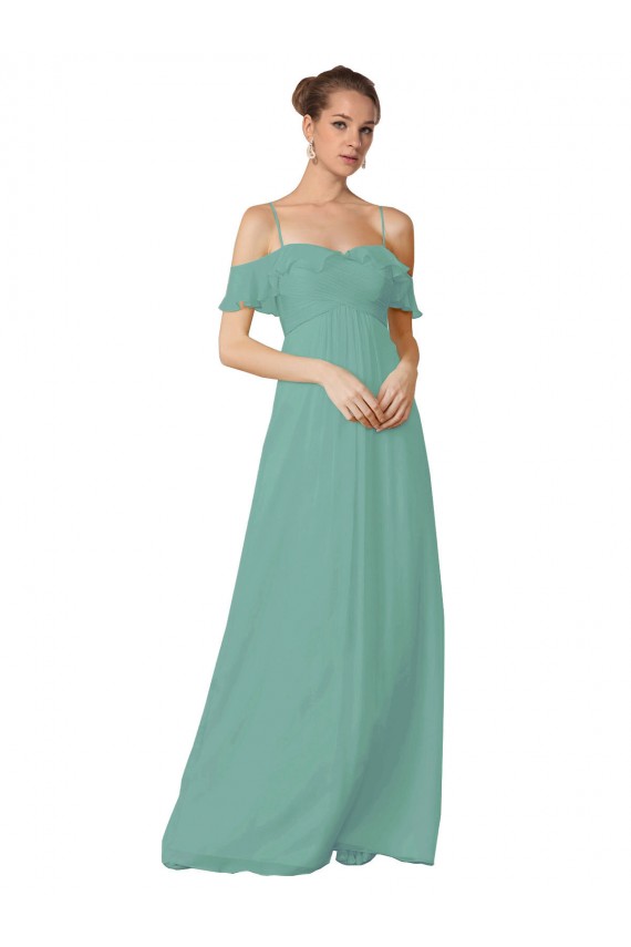 Flutter Sleeves Seaside A-Line Off the Shoulder Bridesmaid Dress Lincoln