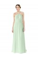 Sleeveless Sage A-Line Halter Neck Bridesmaid Dress Lincoln
