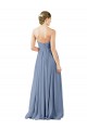 Sleeveless Dusty Blue Open Back A-Line Sweetheart Evening Gowns / Bridesmaid Dress Lincoln