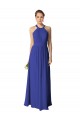 Sleeveless Royal Blue A-Line Halter Neck Evening Dress / Bridesmaid Dress Lincoln